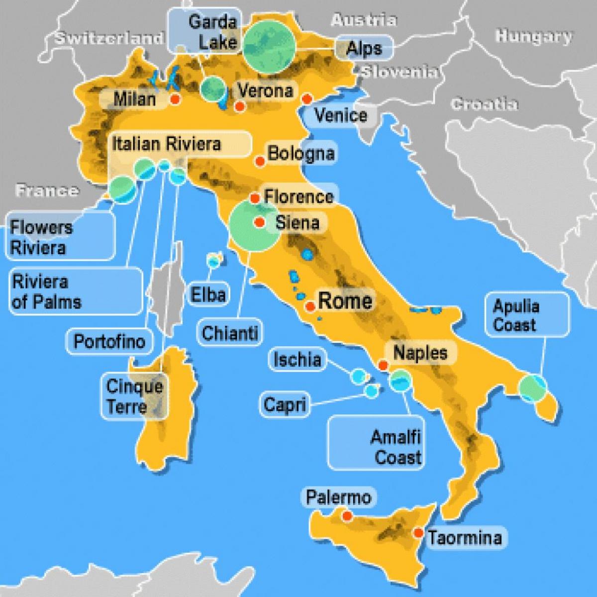 Mapa Ng Italya Ready To Print